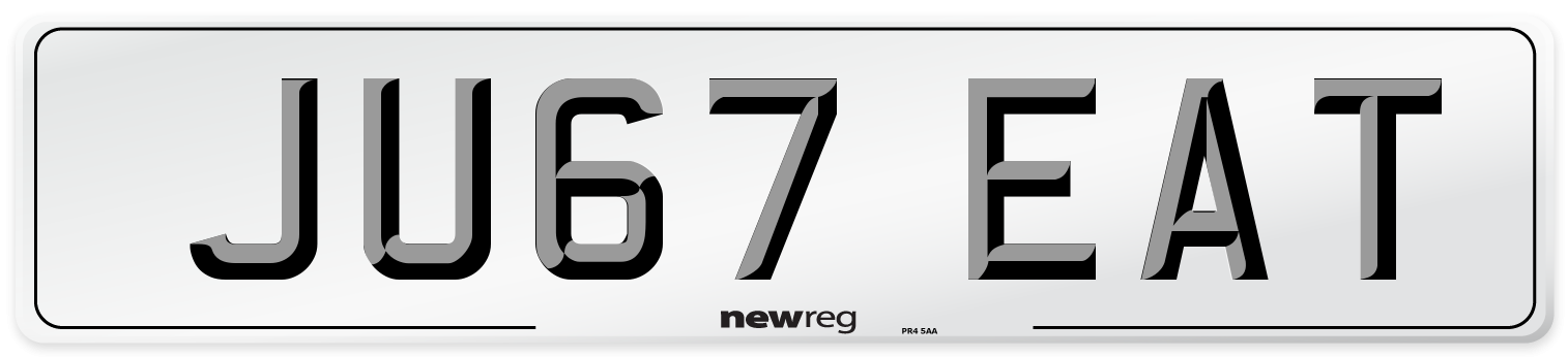 JU67 EAT Number Plate from New Reg